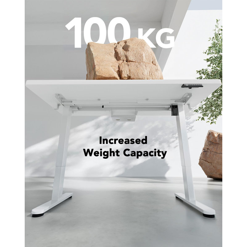 Height Adjustable Rectangular Standing Desk, 120cm H x 80cm W x 120cm D