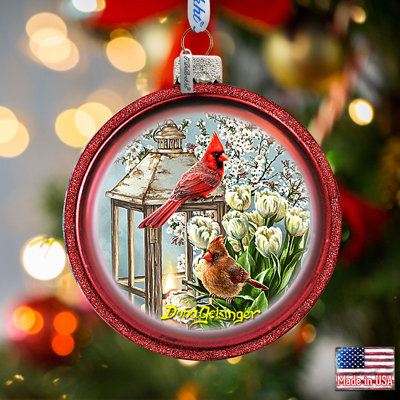 3'' Glass Holiday Shaped Ornament