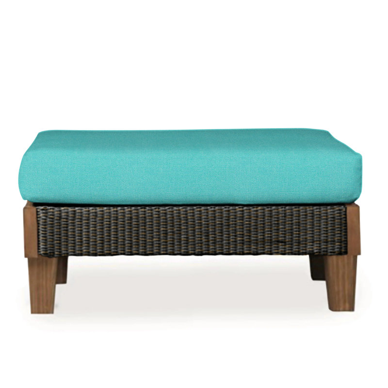 Catalina Outdoor Ottoman, Canvas Black Sunbrella® Canvas, Mink