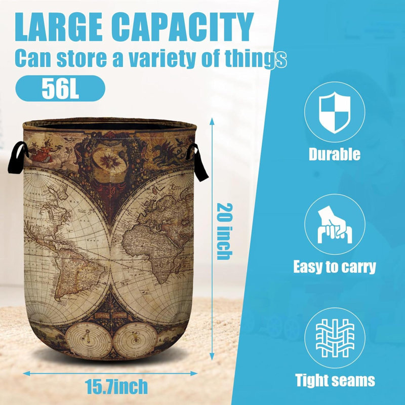 Panier à linge Panier à linge Panier à linge en tissu Oxford pliable avec poignée