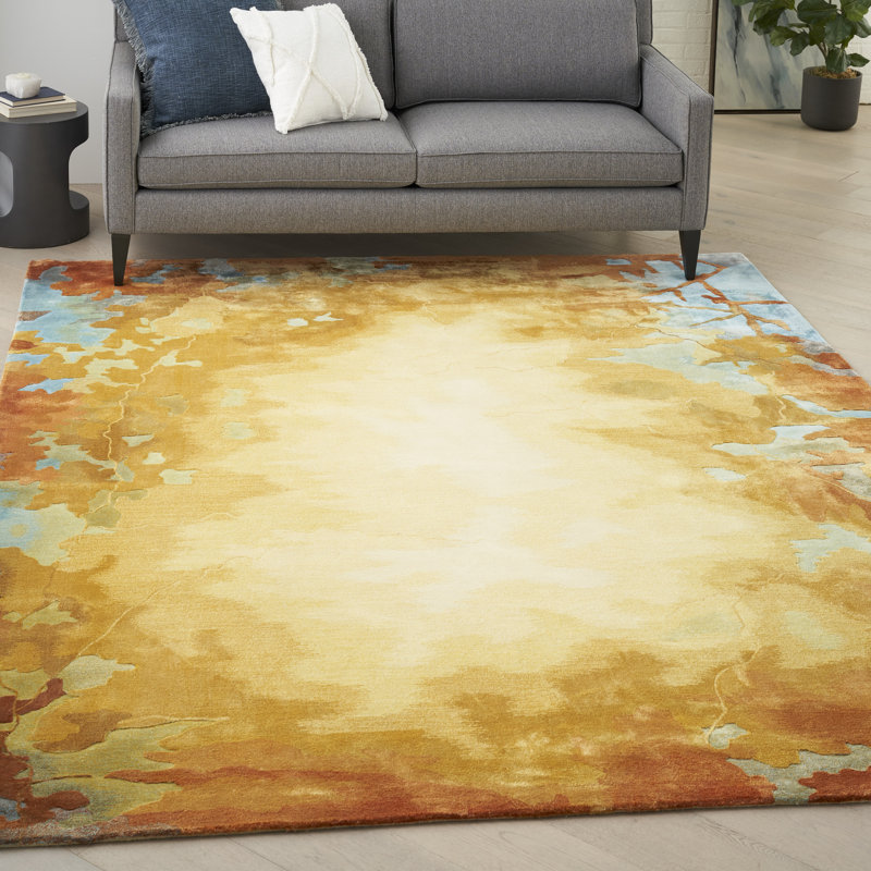 Chamarra Abstract Wool Hand Woven Area Rug, Rectangle 168 x 226cm