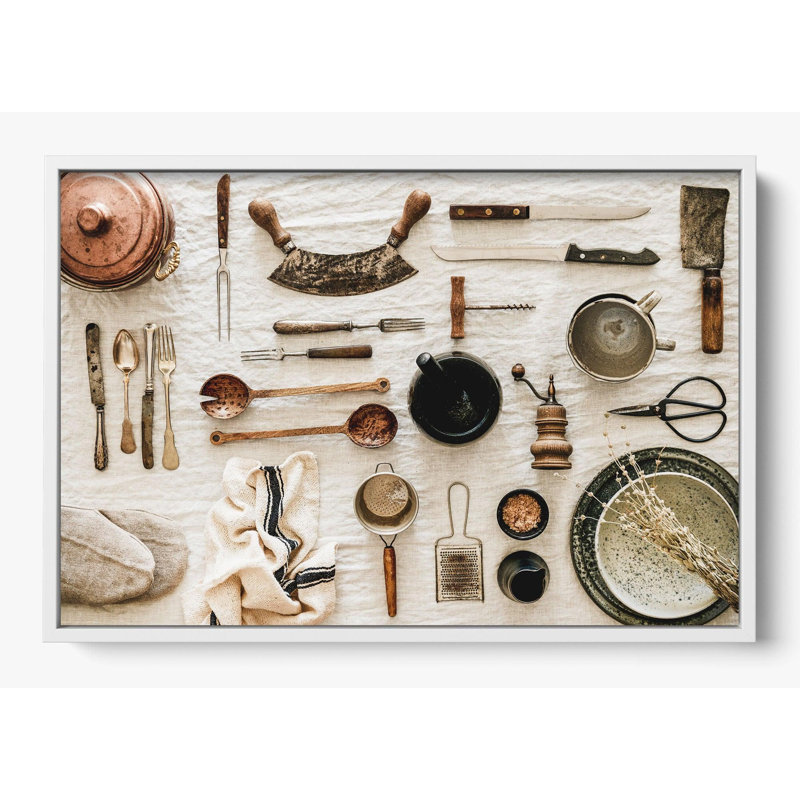 «My Mother's Table», H 38 po x l 50 po, Impression encadrée sans passe-partout, Blanc