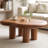 Modern Cloud-Shaped Coffee Table, Walnut Center Table with 4 Legs,Small Irregular Tea Table,Sofa Table