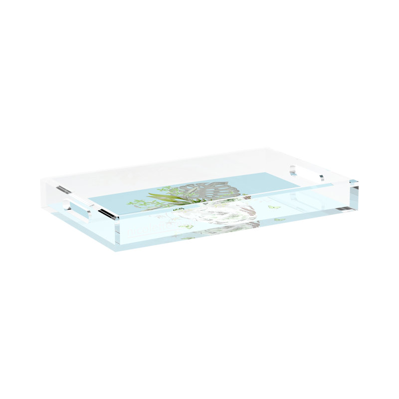 Monkey Large Jungle Acrylic Rectangle Decorative Tray, 12.5"W x 7.75"D x 2"H, Bedford