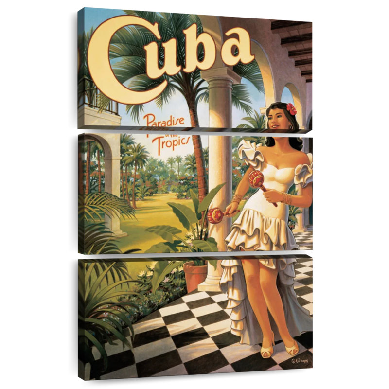 Enn Cuba, paradis des tropiques, H 32 po x l 20 po