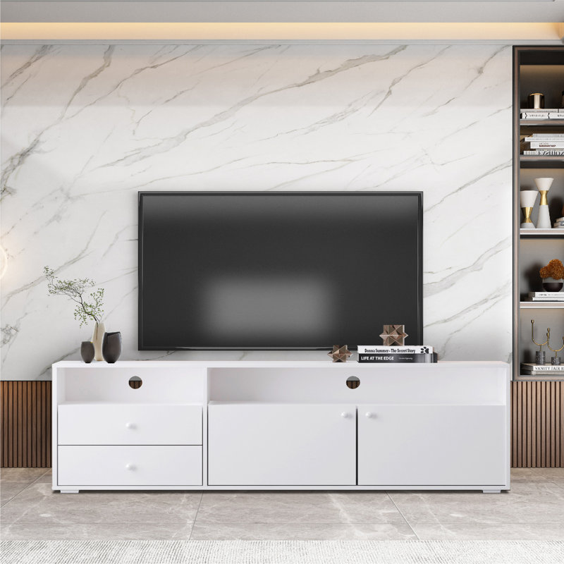 Crédence de rangement l 62,99 po, Blanc antique
