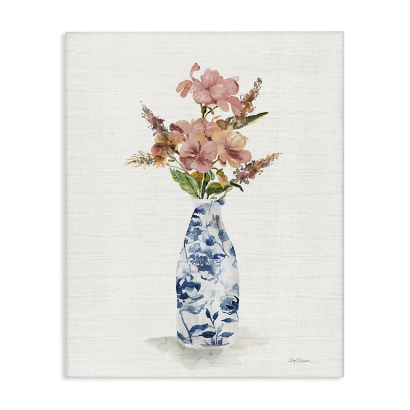 Toile à fleurs chinoises chinoises par Carol Robinson, H 48 po x l 36 po