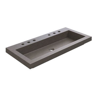 Chevington 18.5'' Concrete Rectangular Bathroom Sink
