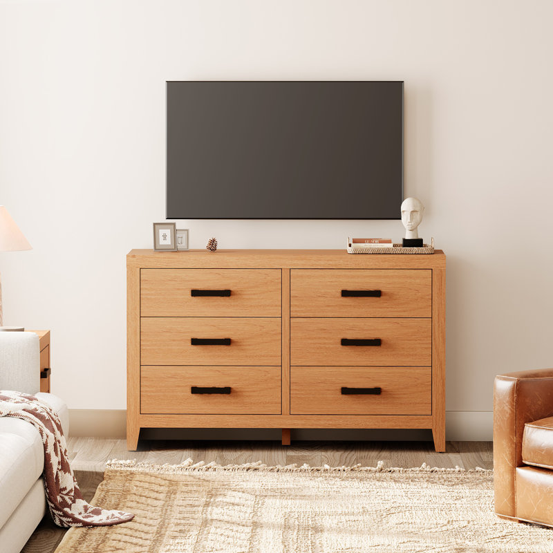 Ensemble de commode et table de chevet 3 pièces pour chambre à coucher, Moka
