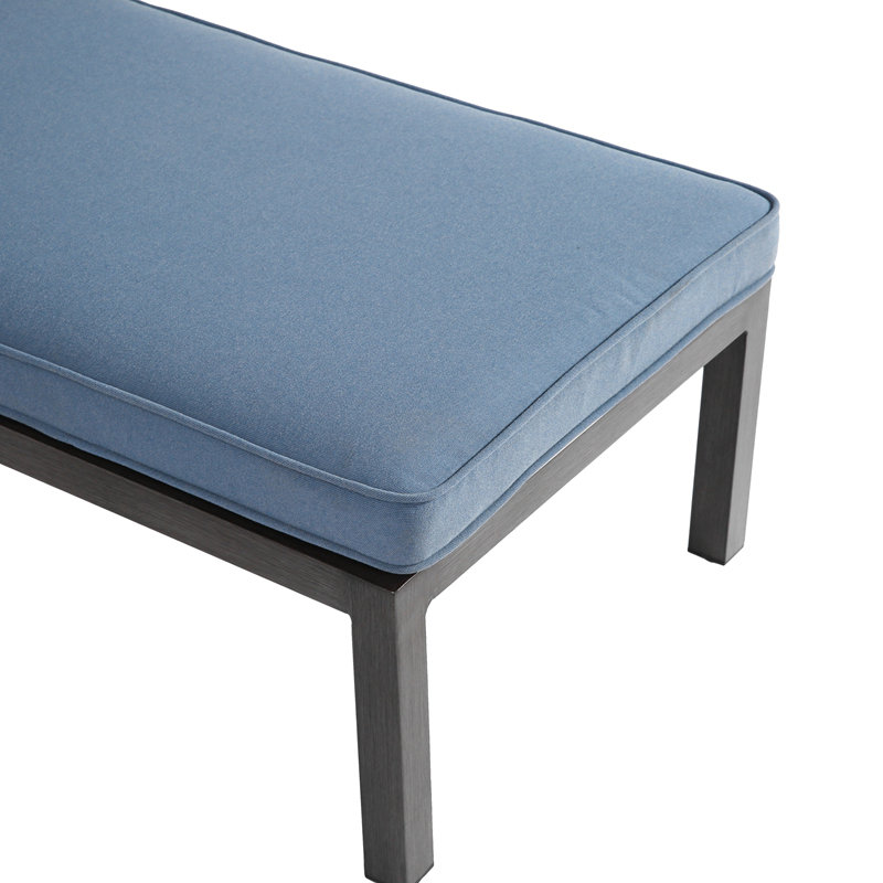 Chaise longue en fonte d'aluminium, Bleu