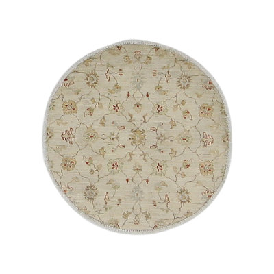 Davey Hand Knotted 3x3 Ivory Round