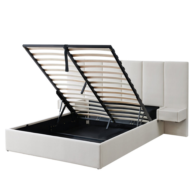Structure de lit avec rangement Iokaste Iokaste, Beige, Grand