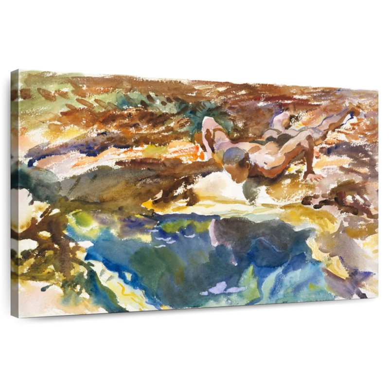 Man And Pool Florida 1917, 8" H x 12" W