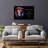 Lion - Breath In Courage, Exhale Fear Gallery Wrapped Canvas - Animal Motivational Décor, Red And Dark Blue Home Décor-1147202545