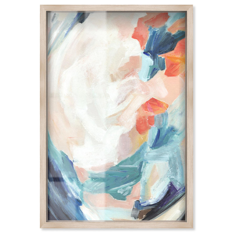 «Modern Beach Shadowbox Print» par Art Remedy, H 46 po x l 31 po, Crème, crème