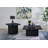 Square Engineered Wood Cocktail Coffee Table, Black