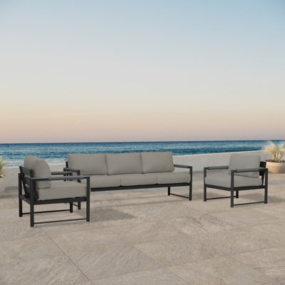 Avrilyn 5 - Person Patio Conversation Sets with Cushions