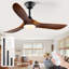 Ventilateur de plafond en bois massif à 3 pales avec lumière et télécommande-1813243596-1812730040