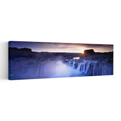 Chutes de Shoshone, rivière Snake, Idaho, États-Unis, art contemporain abstrait, paysage de lever de soleil