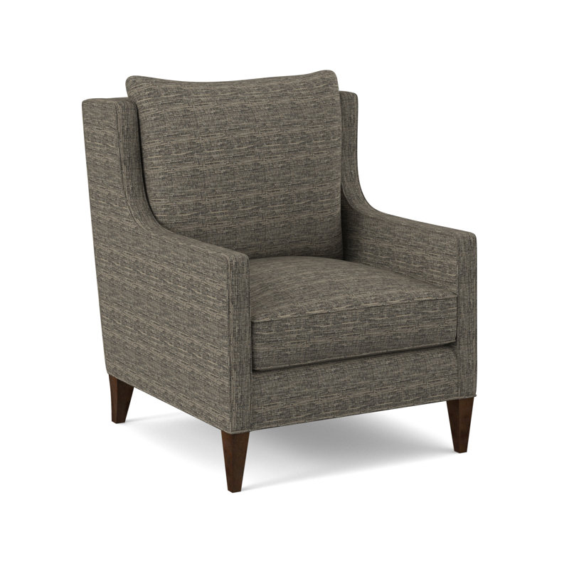 Callum Armchair, American Walnut, Elise Harbor 100% Polyester