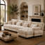 Upholstered 0.01 " Chenille L-Shaped Sectional