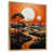 Toile avec cadre flottant or