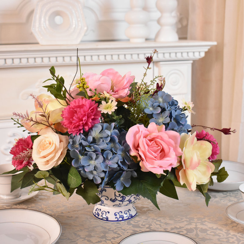 Silk Flower Garden Mixed Centerpiece
