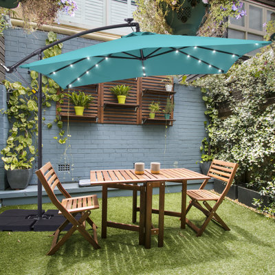 Jamieson 98.4'' Lighted Cantilever Umbrella