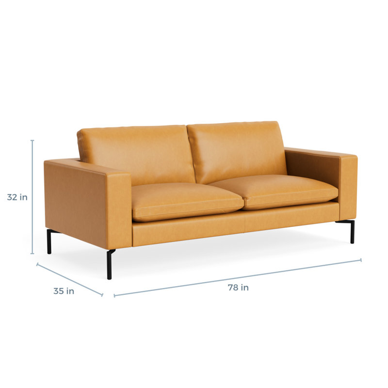 MTO - The New Standard Sofa, 32" H x 78" W x 35" D, Canyon Leather