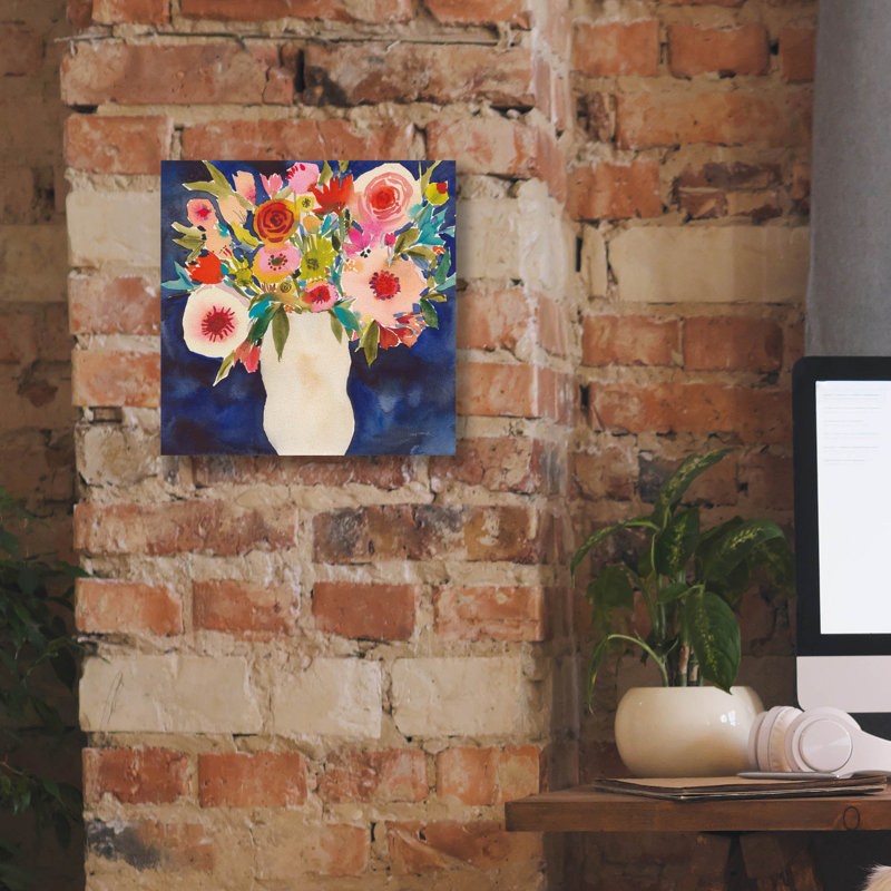  «Floral Beauty 1» par Cheryl Warrick, art mural sur toile, 12 po x 12 po, H 12 po x l 12 po