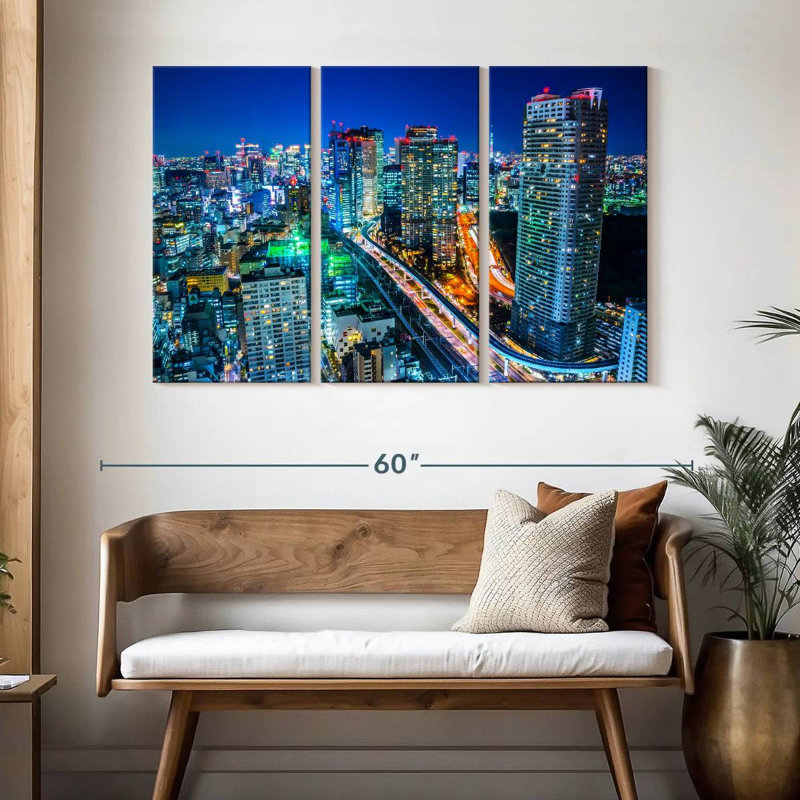 Sireci Bustling Tokyo, 32" H x 50" W