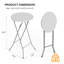 Patio White Plastic Folding Table