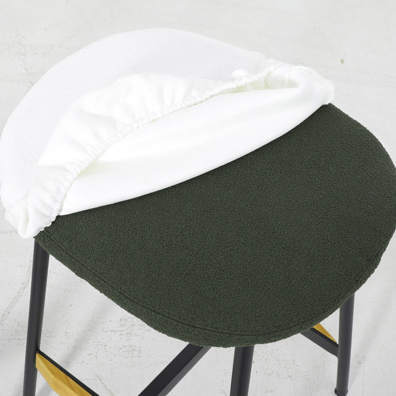 Upholstered Bar Stool, Green, Bar Stool (74.9cm Seat Height)