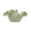 Bol décoratif en céramique à volants vert 13,8 po x 13 po x 6,9 po