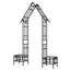 Width W68.11''~W94.29'' Patio Adjustable Metal Garden Arch Trellis,Climbing Plant Support,Anti-Rust Coating