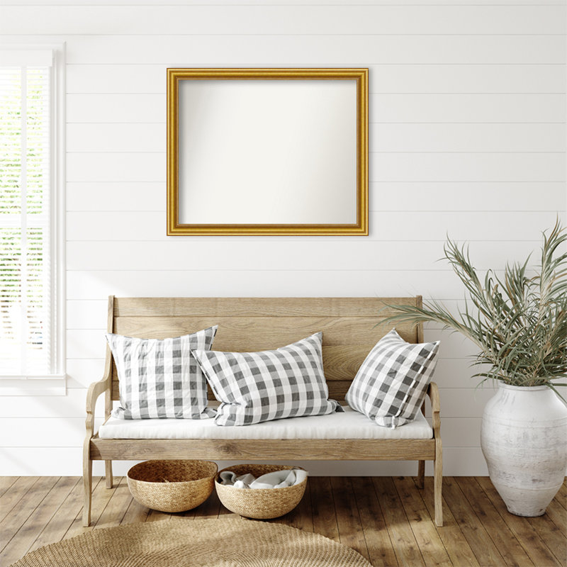 Townhouse Gold Non-Beveled Bathroom Wall Mirror, 29,75 po x 35,75 po