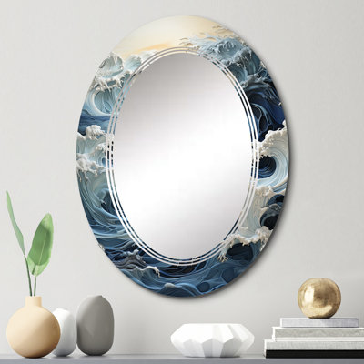 Scherzer - Miroir mural nautique et de plage ovale