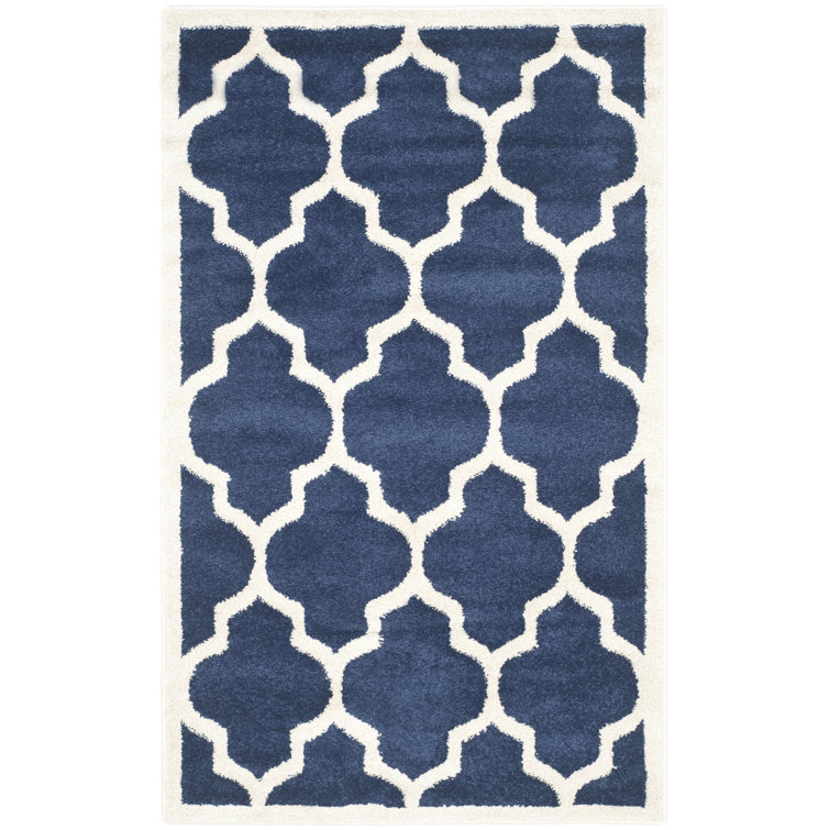 Ammundsen Geometric Navy Area Rug