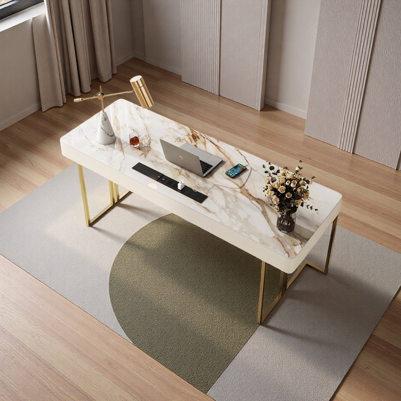 Sophisticated and Refined Desk, 29.52" H x 62.99" W x 23.62" D