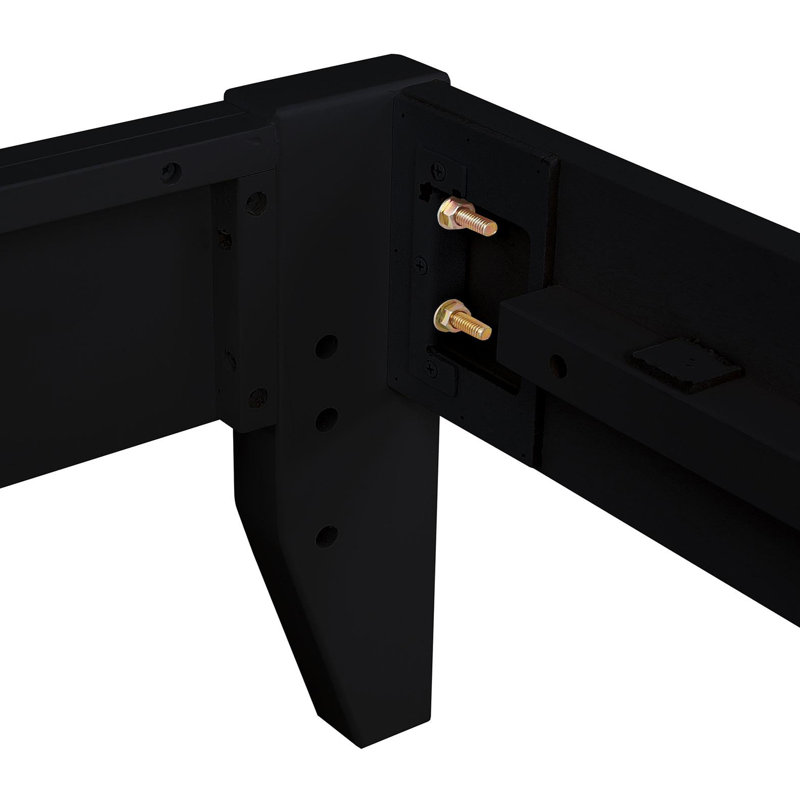 Moscaritolo Wood Platform Bed, California King, Black
