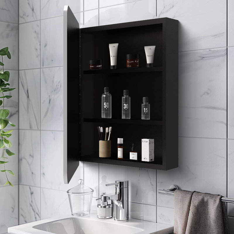 Armoire Ã  pharmacie de salle de bain de 24 x 30 pouces, armoire Ã  miroir murale ou encastrÃ©e avec rangement pour meuble-lavabo