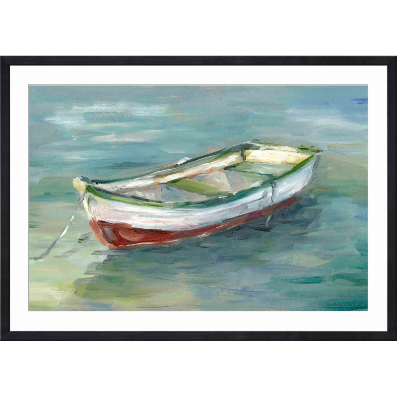 «By the Shore I» par Ethan Harper - peinture encadrée, Noir, H 20 po x l 30 po