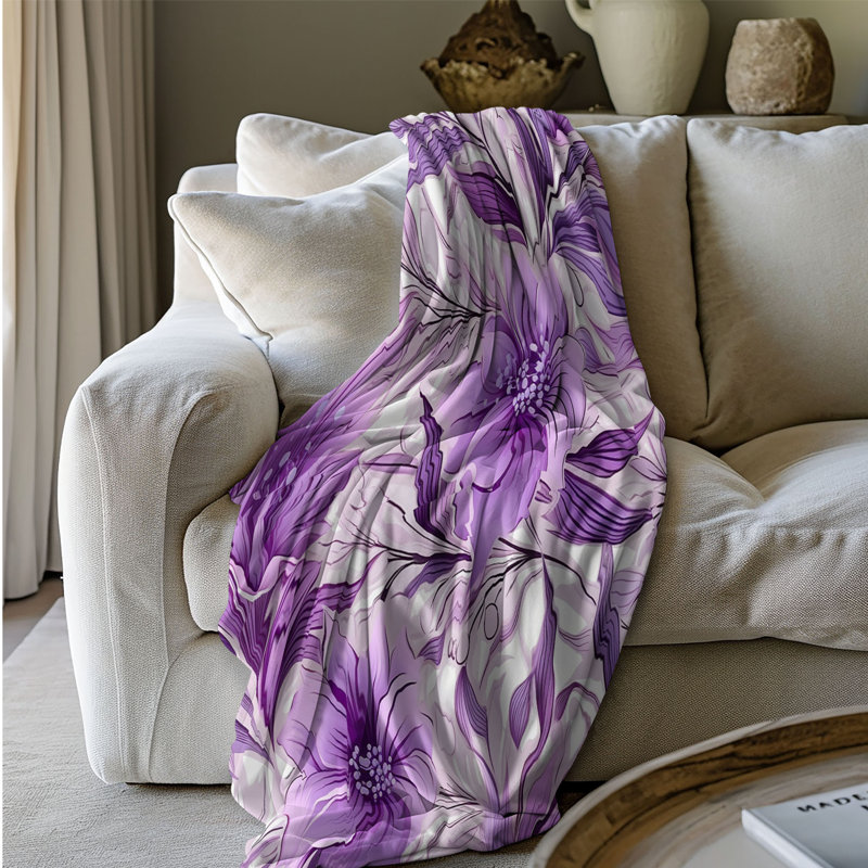 Clean Clean Lavender Designs - 1 pièce Sherpa Premium, Grand lit