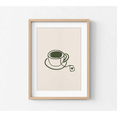 Affiche Cozy Cup of Tea - Art de boisson chaude | Illustration de thé minimal