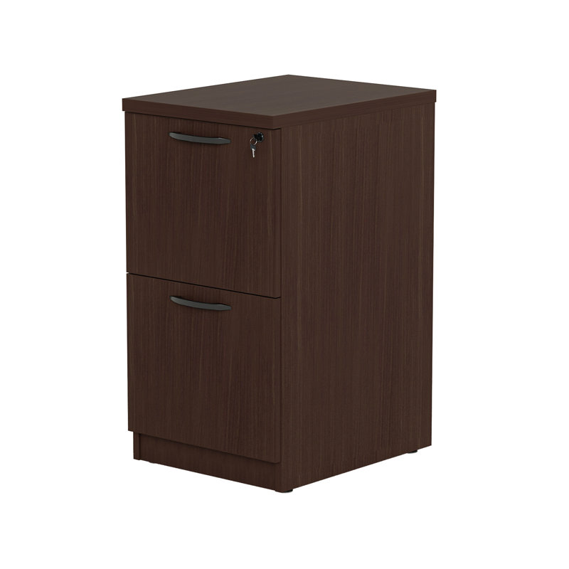 2-Drawer Vertical File Cabinets with Lock (Set of 4), Brown