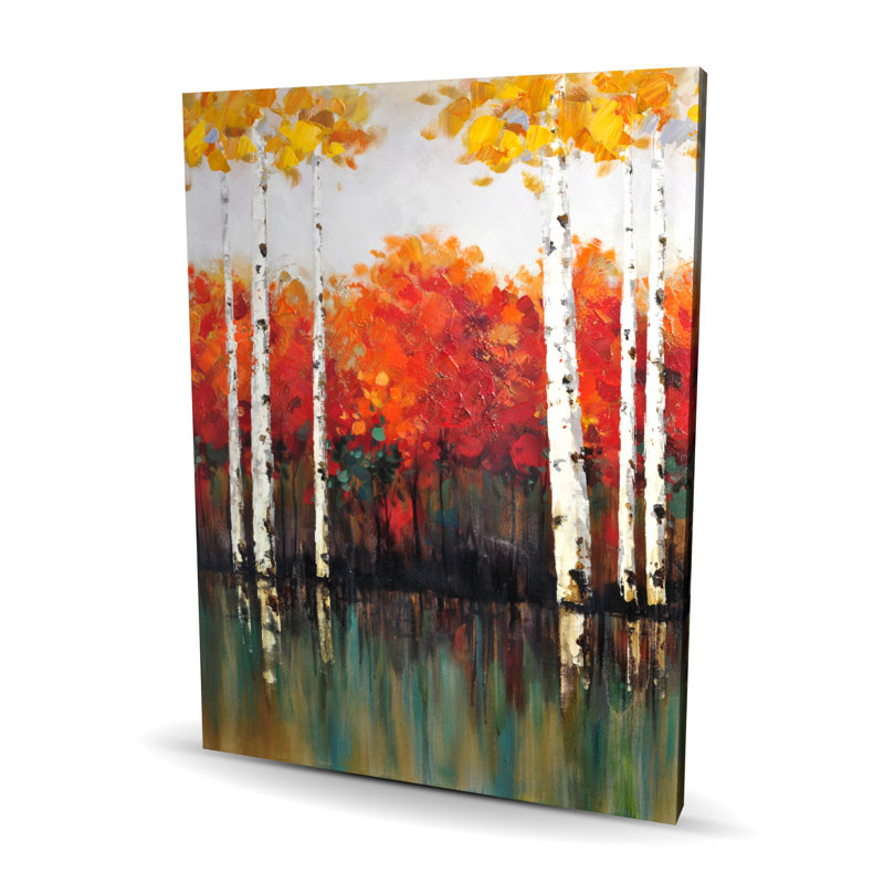 Birches by Fall - Landscapes Trees Canvas for Home Decor