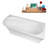 67" Streamline Soaking Freestanding Tub and Tray With Internal Drain-101697739