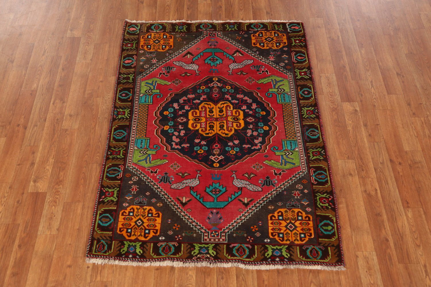 Isabelline Geometric Wool Traditional Rug 4x5 | Wayfair
