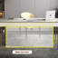 GI797912303246&Size Stone Stainless Steel Writing Desk with Built-In Electrical Outlet-108675338