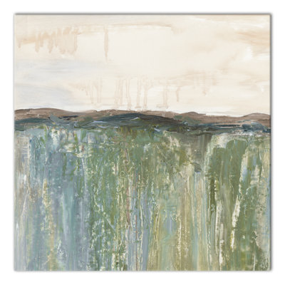 Champ d'herbe abstrait - peinture sur toile